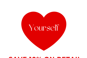 red heart with treat yourself save 10% on retail when you receive a treatment