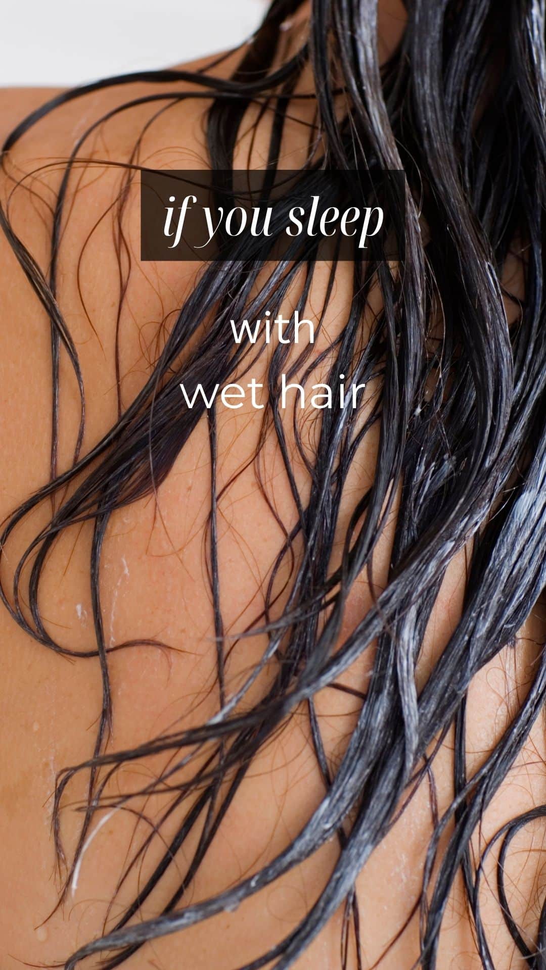 woman's back with long wet hair